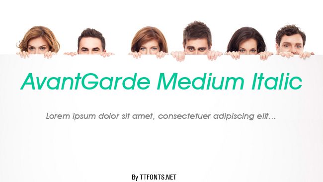 AvantGarde Medium Italic example
